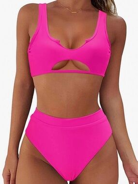 NWOT Hot Pink Amazon Bikini Set Size Small
